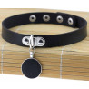 Joy Jewels Ras de cou Round Moon Noir